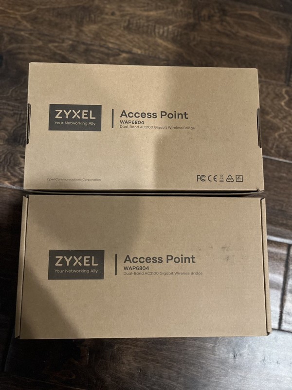2 NEW! Zyxel Dual-Band Gigabit Access Point- Wi-Fi Extender Model WAP6804