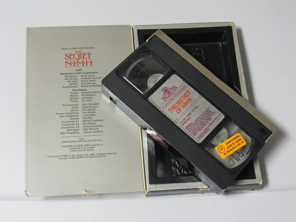 The Secret Of Nimh (VHS 1982) RARE MGM Big Box Don Bluth Movie Video Tape FREE - Image 3 of 4