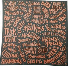 Halloween Words Random 12x12 Scrapbook Paper - 4 Sheets