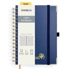 College Ruled Spiral Notebooks - Navy Blue, A5-5.75'' x 8.25'' -