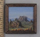 1:12 scale Miniature Painting "Monumental View" OOAK Artist made LesBonArts — photo 1