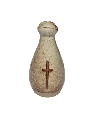 Jane & Gordon Martz Marshall Studios Bottle Decanter Cross Brown Glaze Pottery