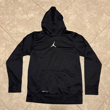 Nike Air Jordan Dri Fit Hoodie Sweatshirt Youth Size XL Long Sleeve Logo Black