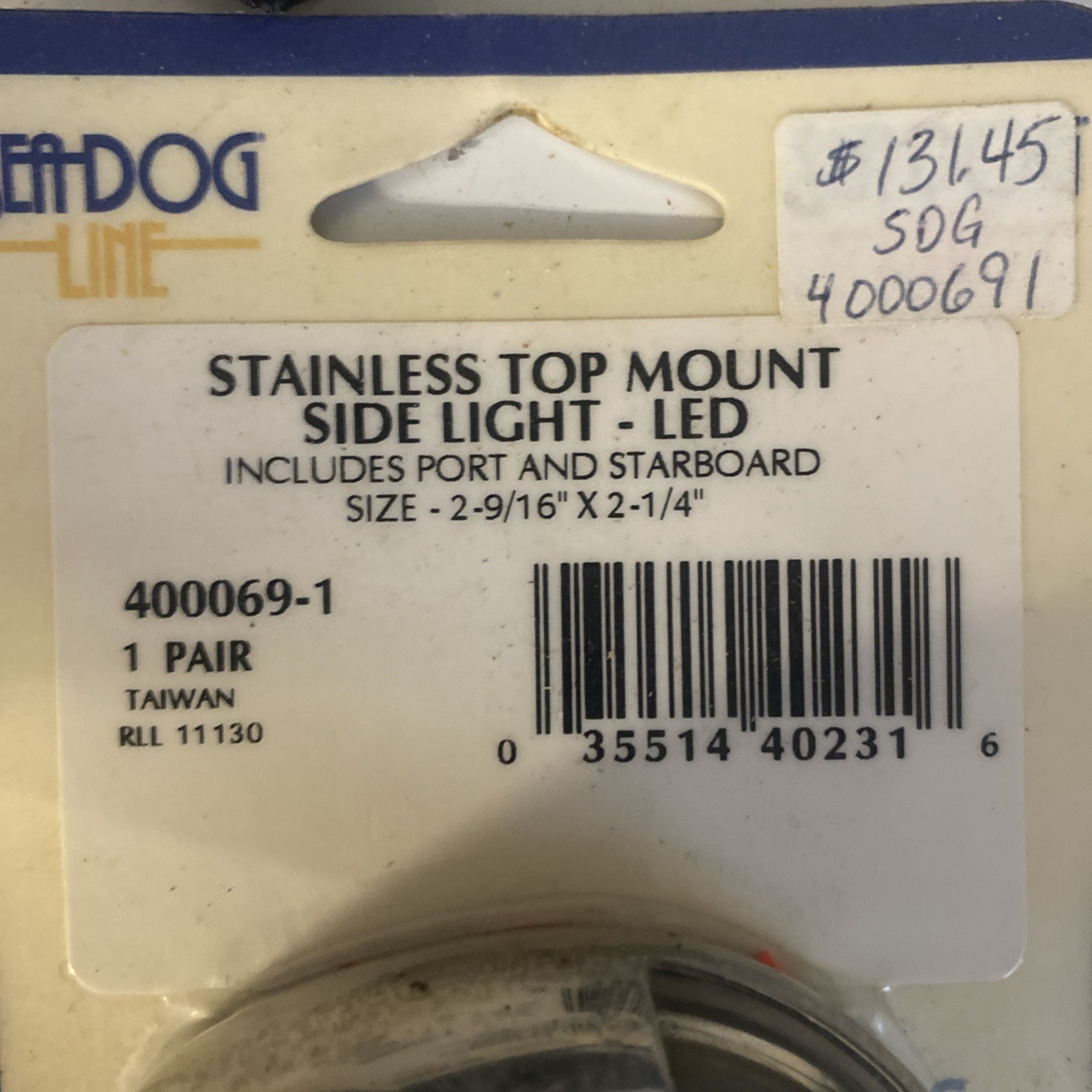 Sea-Dog Line Led SS Top Mt Side Lights 1Set 400069-1