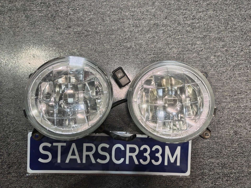 2002-2003 Subaru Impreza WRX Glass Fog Lights Set Pair With Switch Genuine - Image 2 of 4