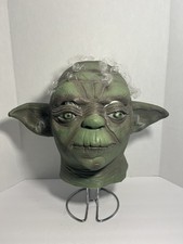Vintage 1995 Star Wars Yoda Latex Mask Lucasfilm Ltd Halloween Costume Green