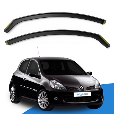 Renault Clio MK3 2005-2012 3 Door Hatchback Wind Deflectors 2pc Edgevisors 