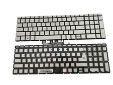 New For HP 17m-ae111dx 17m-ae011dx 17m-ae100 17m-ae000 Backlit Keyboard Silver