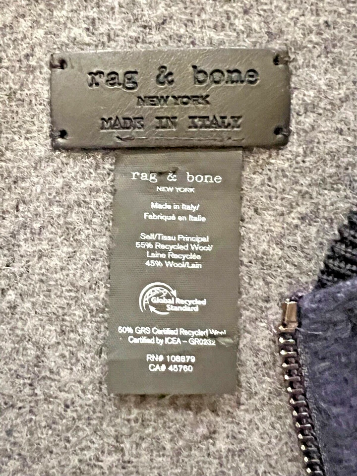 Rag & Bone O/S Wool Poncho Bomber - Image 4 of 4