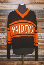 Vintage 60's Cheerleader V-Neck Acrylic Sweater No Size Tag Large 