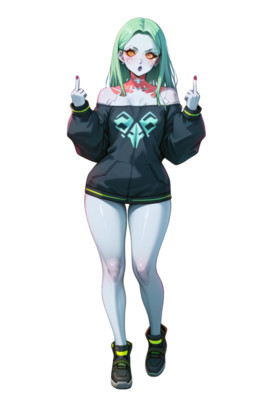 Rebecca Cyber Runners Waifu Weatherproof Anime Sticker 6'' Car Decal