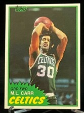 1981-82 Topps #E72 M.L. Carr Boston Celtics