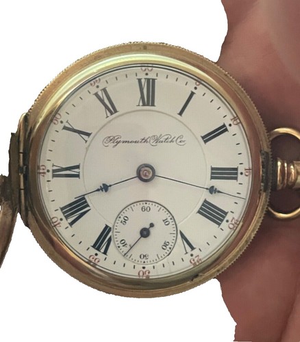 Antique Hanover 21 Jewels Pocket Watch Swiss Ornate Gold  display picture 2
