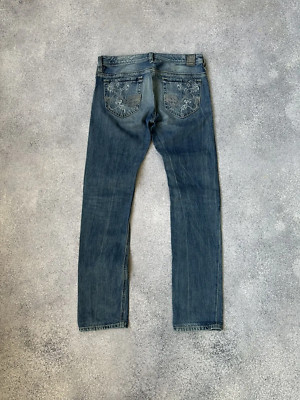 Vintage Diesel Thanaz Mens Dragons Pockets Denim Jeans Sz 29x32