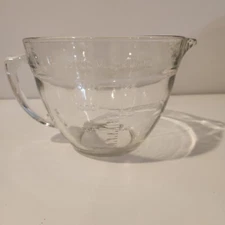 Anchor Hocking 2 QT - 8 Cup Clear Glass Measuring Mixing Batter Bowl Made in USA