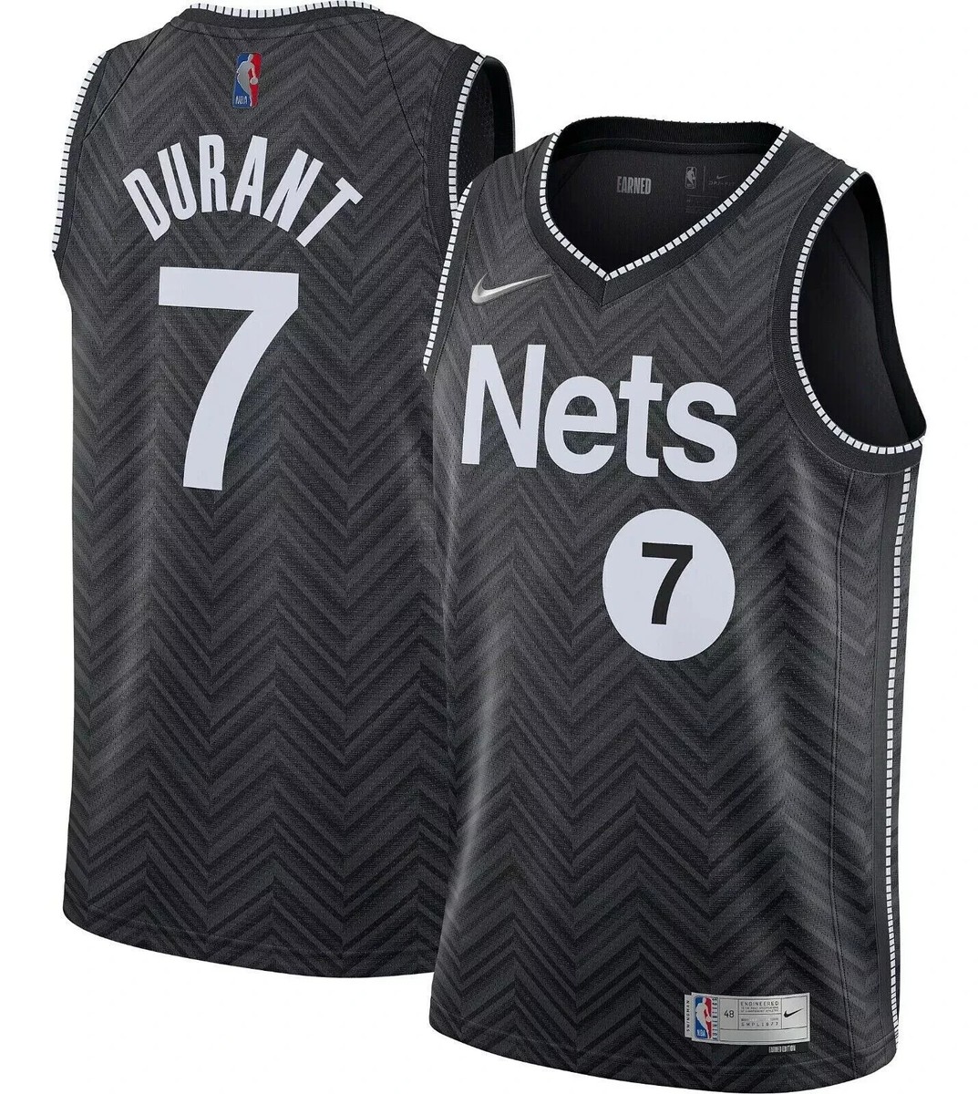 Kevin Durant Brooklyn Nets Nike Earned Edition Swingman Jersey Men's  2020/21 NBA