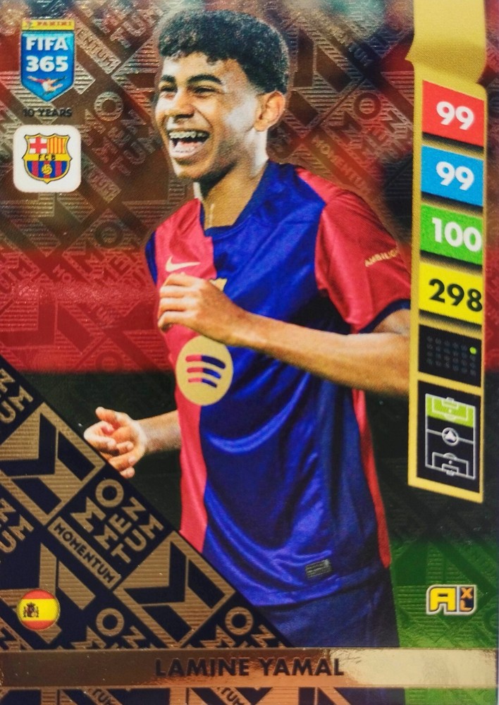 Panini Adrenalyn XL FIFA 365 2025 RARE Momentum LAMINE YAMAL BARCELONA