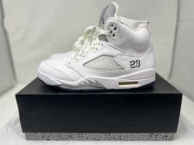 Air Jordan 5 ホワイト 9.5 US Size 9.5 - Jordan 5 Retro Metallic White 2015 886549388812| eBay