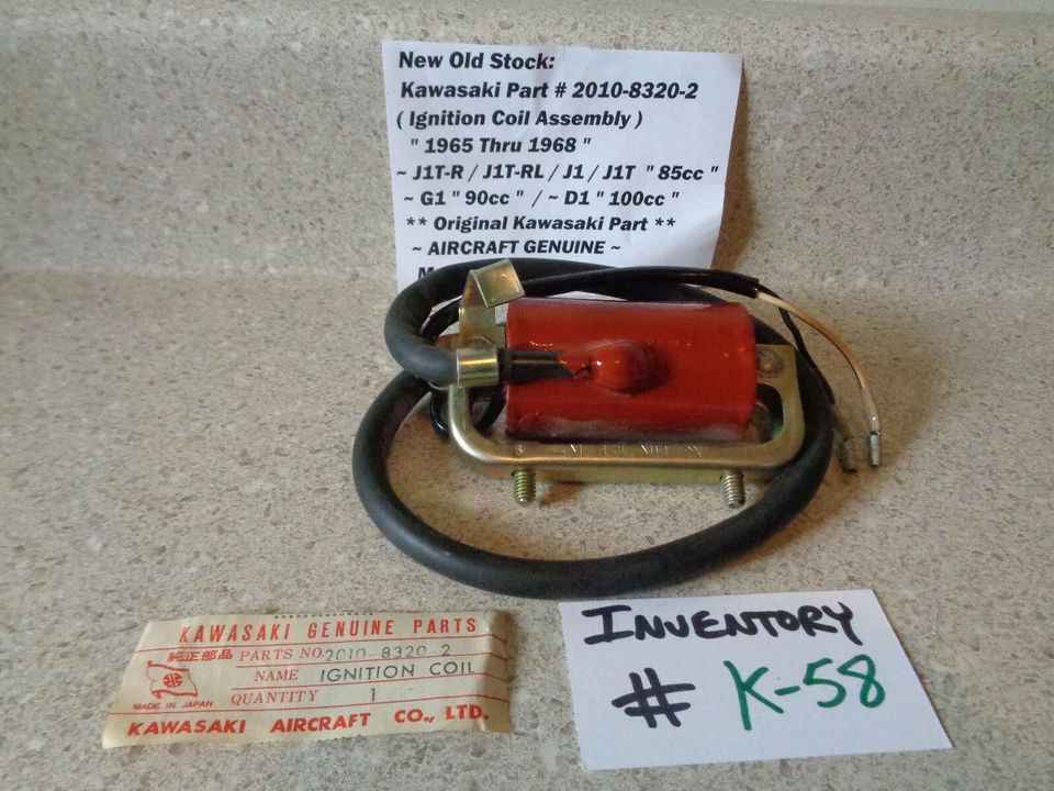 NOS Kawasaki Ignition Coil J1TR J1 J1T J1TRL 85cc G1 90cc D1 100cc # 2010-8320-2 - Image 2 of 4