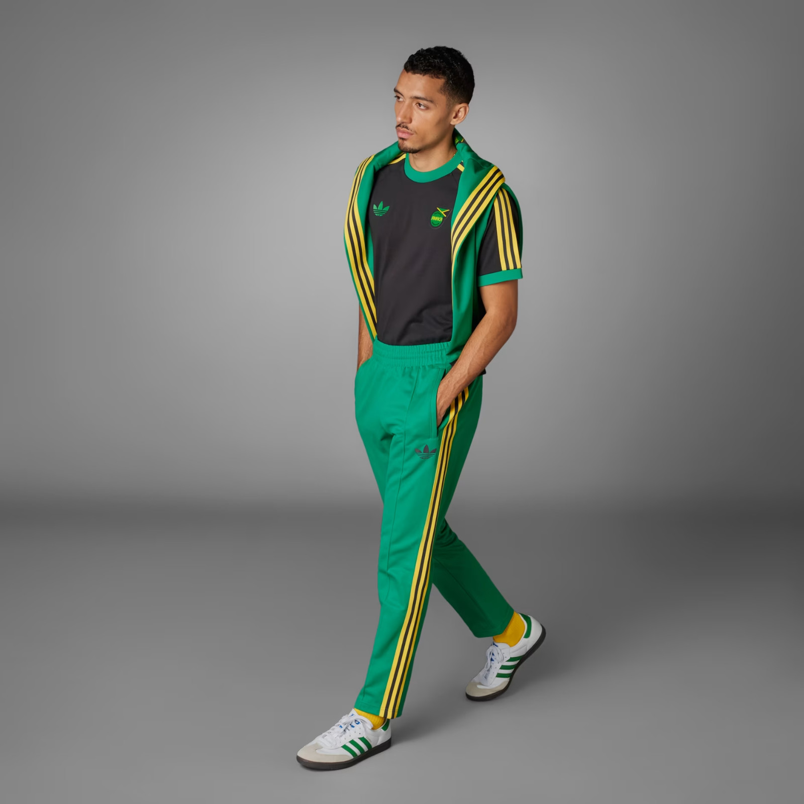 adidas Originals Men's Adicolor OG Jamaica Trefoil 3-Stripes Trefoil Tee IT7807 image 5