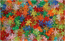 The Beadery 10mm Sunburst Beads, Multi, 900-Piece Per Bag Small, Multicolor