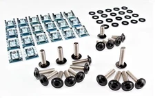 Motorcycle Trim Screws V2A Screws Stainless Steel A2 M6 Black Clamps 6mm