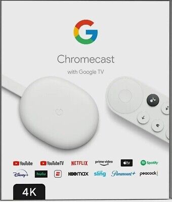 Google Chromecast with Google TV - Streaming Media Player in 4K HDR - Snow  - New 705353038525 | eBay