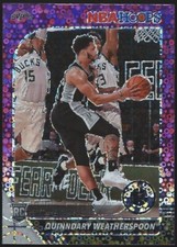 2019/20 Hoops Premium Stock QUINNDARY WEATHERSPOON Purple Disco Prizm RC Rookie