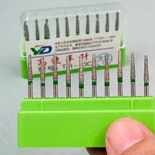 50pcs Dental Diamond Burs Coarse TR-13C Taper Round End FG 1.6mm High Speed Bur