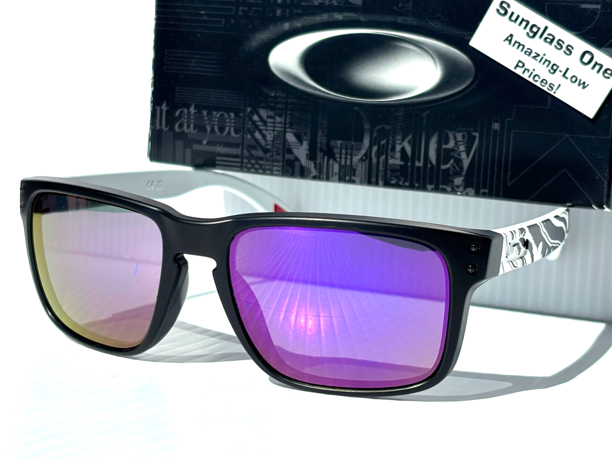 NEW Oakley HOLBROOK Matte Black POLARIZED Galaxy Violet Lens