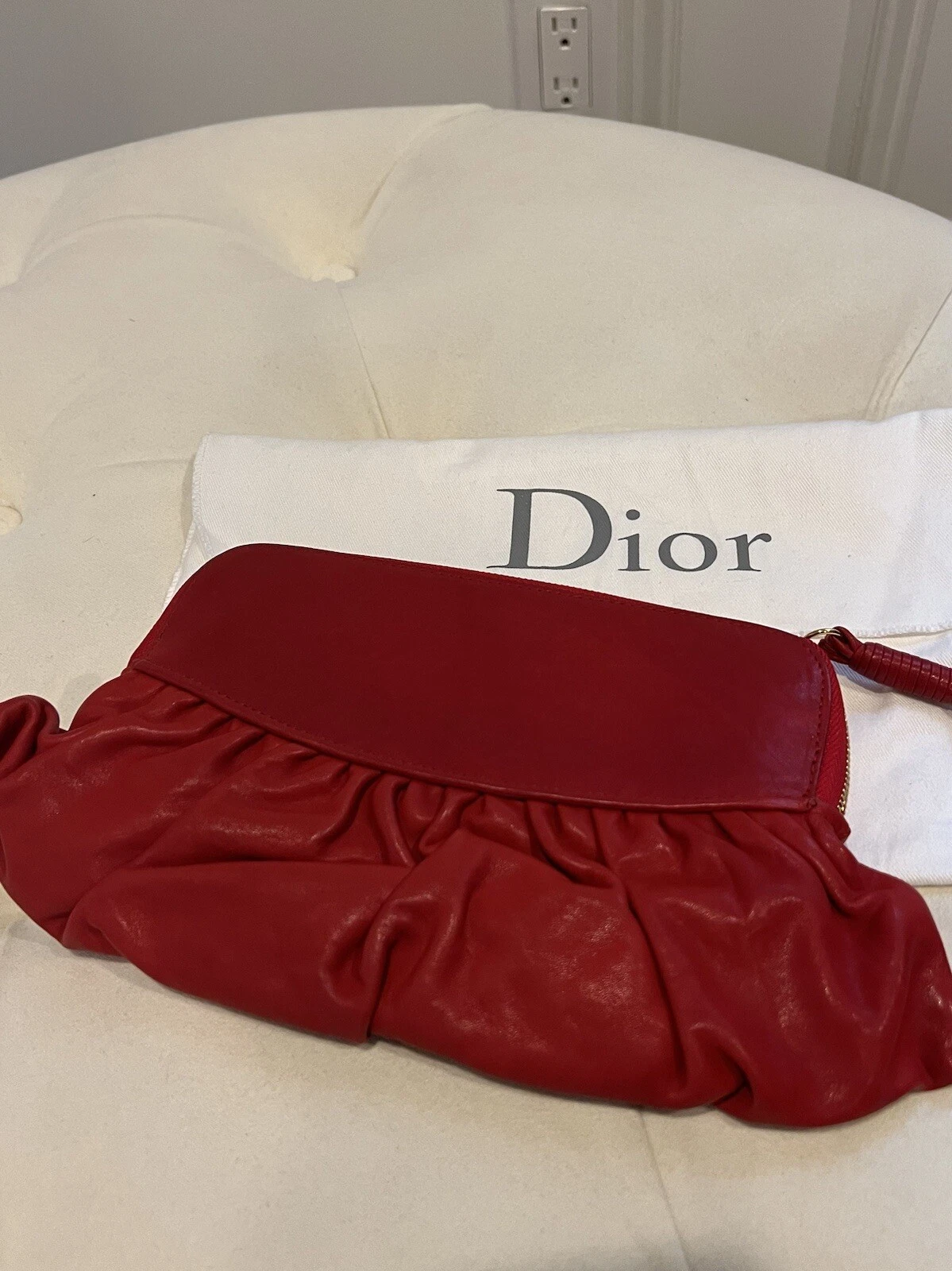 Poignée en cuir tsigane authentique Christian Dior