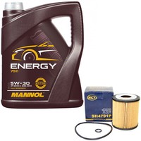 MotoröL Set 5W-30 5 Liter + ÖLfilter SH 4791 P FüR Mazda 6 Stufenheck 1.8 2.0 GG