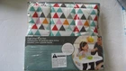 Zobo High Chair Seat Pad White with multi color Triangle pattern New FREE SHIP