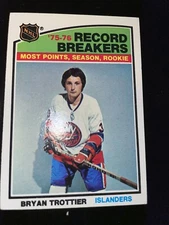 BRYAN TROTTIER RECORD BREAKER islanders 1976-77 TOPPS #67