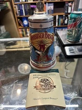 1996 The Anheuser-Busch Collectors Club Membership Stein World's LARGEST Brewer 