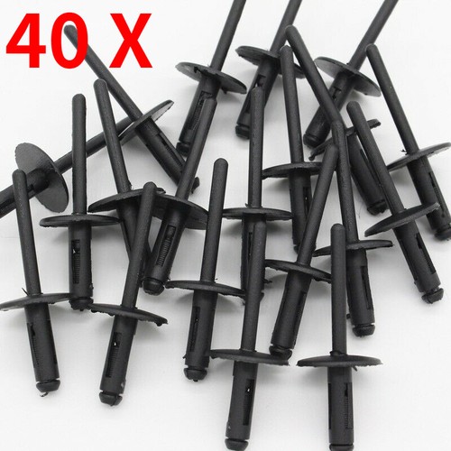 40 Pcs Car Rivets For Bumper Door Sill Fender Liner Wheel Well Rocker