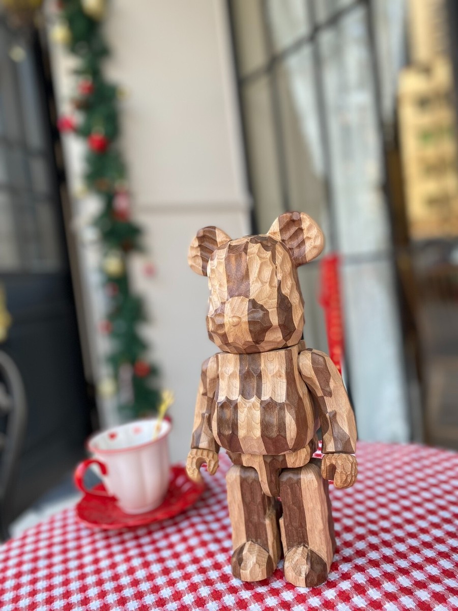 Bearbrick 400% Longitudinal Chess Wave 11-inch Handmade Wooden
