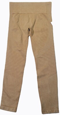 JoyLab Womens Beige High-Rise Seamlessly Knit Ribbed Leggings XS NWT
