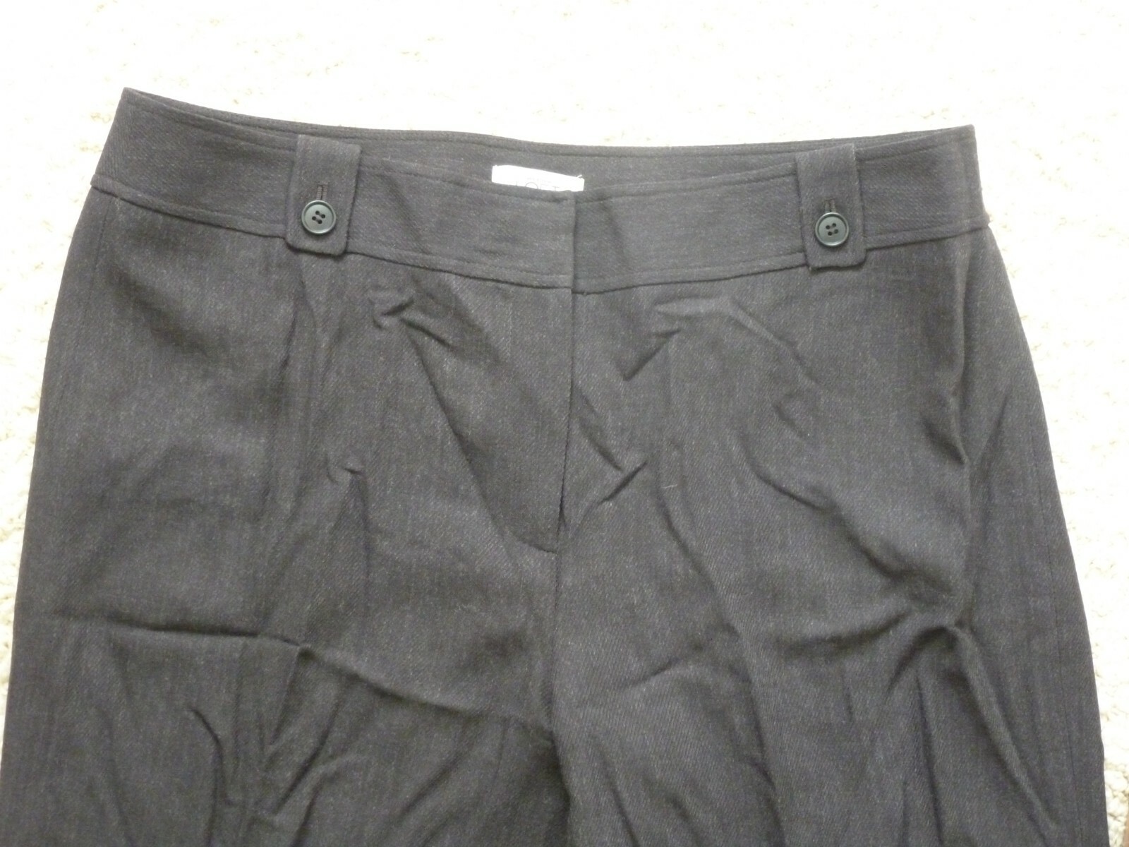 Ann Taylor LOFT Gray Wool Lined Dress Pants 14 Ann Cut eBay