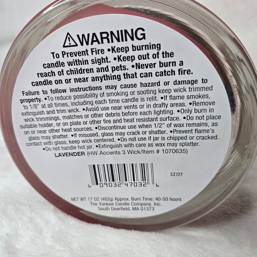 Yankee Candle LAVENDER 17 oz Housewarmer Jar Candle New - Picture 4 of 4