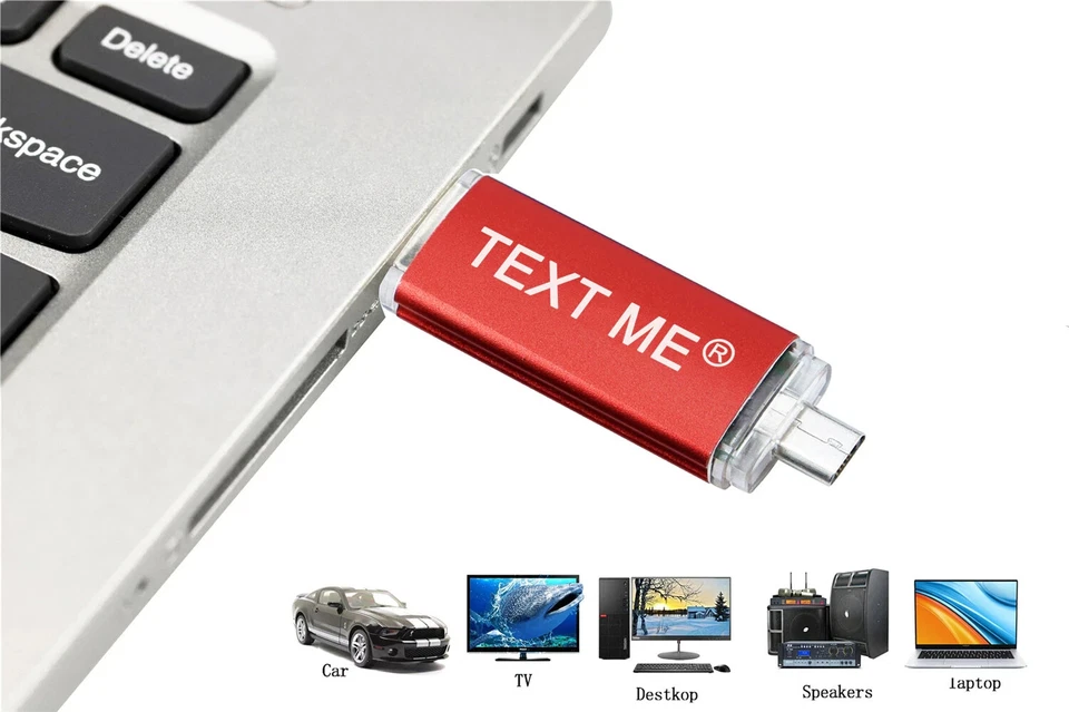 USB Key 32 - 128 Giga 2.0 Flash Drive 3 In 1 USB Smartphone Android Computer - Image 3 of 4