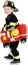 Plush Ride-In Fire Truck Toddler Costume - Rubie's