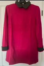 Women Mimostazione Pink Dress With Grey Collar. Brand New With Tags. Size 10-12.