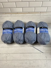 Berroco Ultra Wool Yarn 3.5 Oz each Super wash Light Blue 33162 4 Skeins