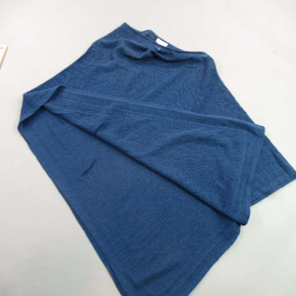 Suéter J Jill Mujer Talla Única Cuello Redondo Pullover Tejido Azul Ligero Foto 3 de 4