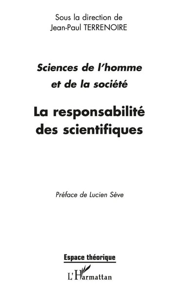 Terrenoire J. P | LA ResponsabilitÉ DES Scientifiques | Taschenbuch (2001)-image