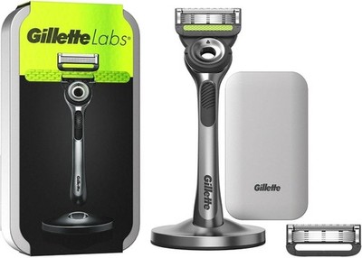 Gillette Labs Rasierer mit Peelingstab + Reiseetui & Magnetständer