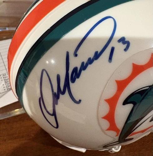 DAN MARINO Hand Signed DOLPHINS Mini Helmet w/ COA