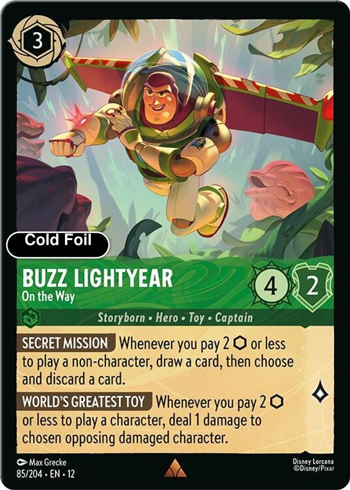 Buzz Lightyear - On the Way [12 - 85/204] Rare Cold Foil NM Wilds Unknown