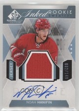 2015-16 SP Game-Used Inked Rookie Sweaters 2/149 Noah Hanifin #IRS-NH Auto ti8